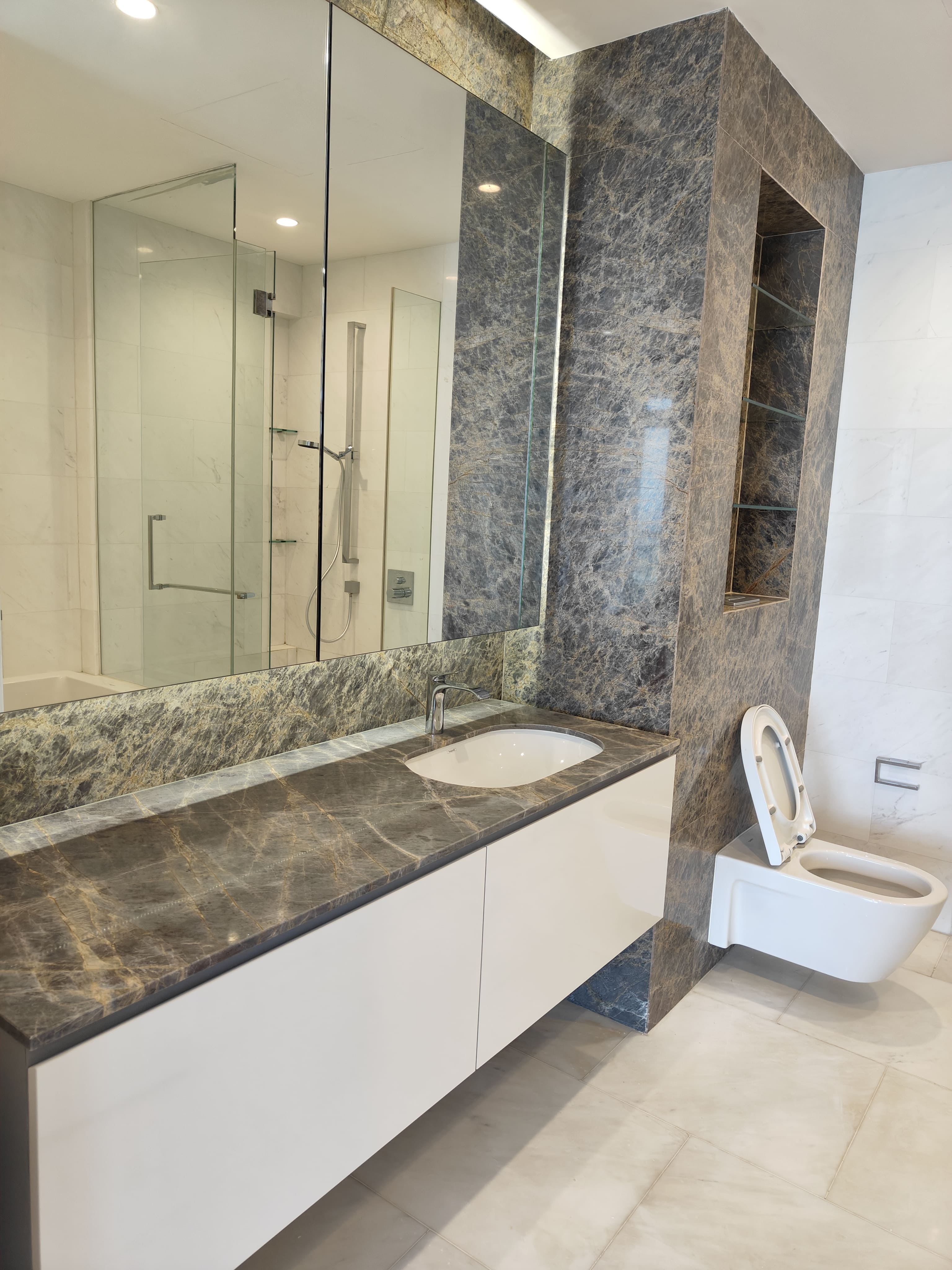 Modern restaurant seating area